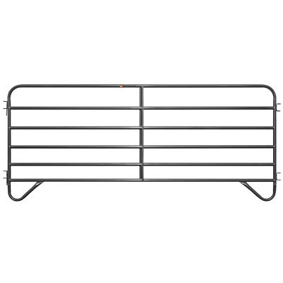 CountyLine 12 ft. x 60 in. 6-Bar Corral Panel, 1-3/4 in. Tube, Gray