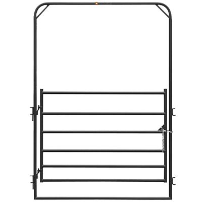 CountyLine 6 ft. Wide Corral Walk Through with 8 ft. Tall Frame, Gray