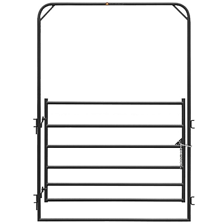CountyLine 6 ft. Wide Corral Walk Through with 8 ft. Tall Frame, Gray