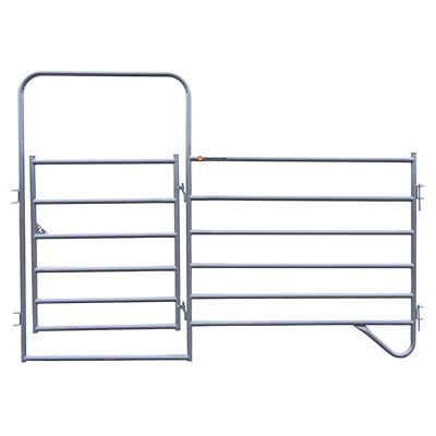 CountyLine 4 ft. Wide Walk-Thru Arch Gate with 6 ft. Corral Panel, Gray