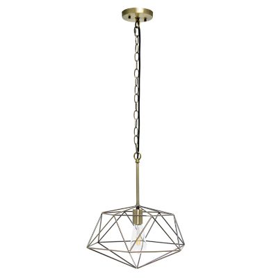 Lalia Home 1 Light Modern Metal Wire Paragon Hanging Ceiling Pendant Fixture, LHP-3003-AB