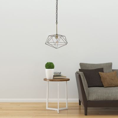 Lalia Home 1 Light Modern Metal Wire Paragon Hanging Ceiling Pendant Fixture, LHP-3003-AB