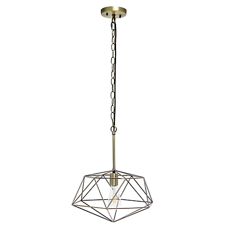 Lalia Home 1 Light Modern Metal Wire Paragon Hanging Ceiling Pendant Fixture, LHP-3003-AB