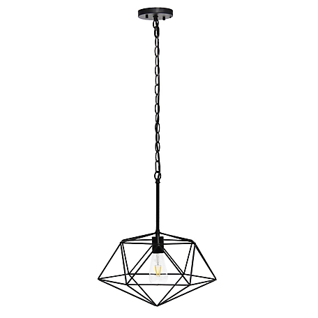 Lalia Home 1 Light Modern Metal Wire Paragon Hanging Ceiling Pendant Fixture, LHP-3003-BK