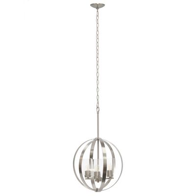 Lalia Home 3 Light Adjustable Industrial Globe Hanging Metal And Glass Ceiling Pendant, Lhp-3010-Bn