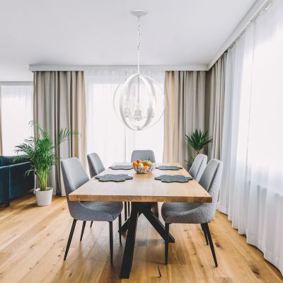 Lalia Home 3-Light Adjustable Industrial Globe Hanging Metal and Glass Ceiling Pendant Light, White