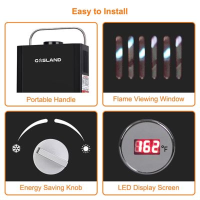 Image showing  1.58 GPM 6 L Portable Gas Water Heater, Instant Propane Water Heater, Overheating Protection