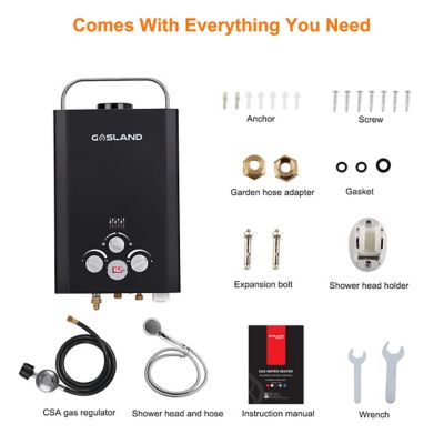 Image showing 5 th Gasland Outdoors 1.58 GPM 6 L Portable Gas Water Heater, Instant Propane Water Heater, Overheating Protection