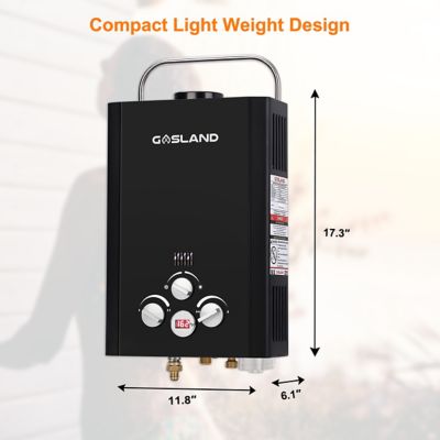Image showing 6 th Gasland Outdoors 1.58 GPM 6 L Portable Gas Water Heater, Instant Propane Water Heater, Overheating Protection