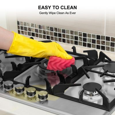 Image showing  30 in. Built-in NG/LPG Convertible Gas Cooktop Stainless Steel Total 28,000 BTU with 5 Burners