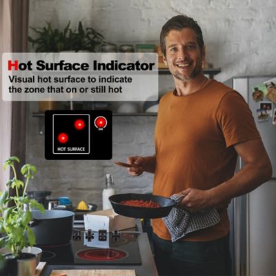 Image showing  30 in.Total 73000W Built-In Radiant Smooth Surface Electric Cooktop with 4 Burners and Power Knobs