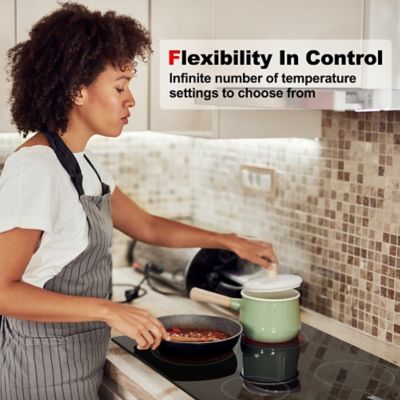 Image showing  30 in.Total 73000W Built-In Radiant Smooth Surface Electric Cooktop with 4 Burners and Power Knobs