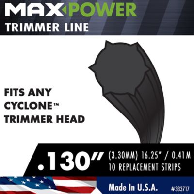 Image showing  0.130 in. x 16.25 in. Cyclone Trimmer Head Replacement Strips, 10-Pack