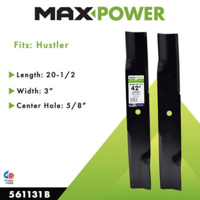 Image showing  42 in. Lawn Mower Blades for Many Hustler Mowers, Replaces OEM 602771 and 607280