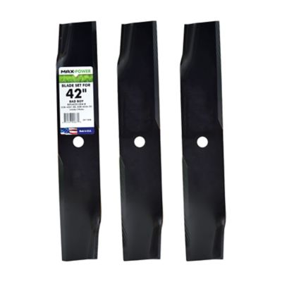 MaxPower 42 in. Mower Blades for Many 42 in. Dixie Chopper Mowers, Replaces OEM 30227-42, 63227-N, 038-4221-00, 3-Pack, 561135B