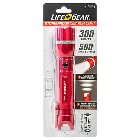Life+Gear Storm Proof Search Light, AA35-60538-RED