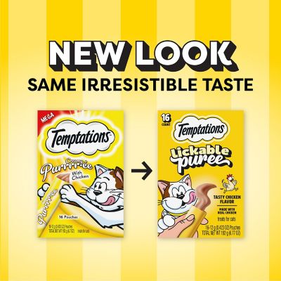 Image showing  Creamy Puree with Chicken Lickable, Squeezable Cat Treats, 16 pk.of 12g Pouches