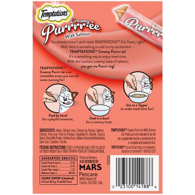 Image showing  Creamy Puree with Salmon Lickable, Squeezable Cat Treats, 12g, 16 ct.
