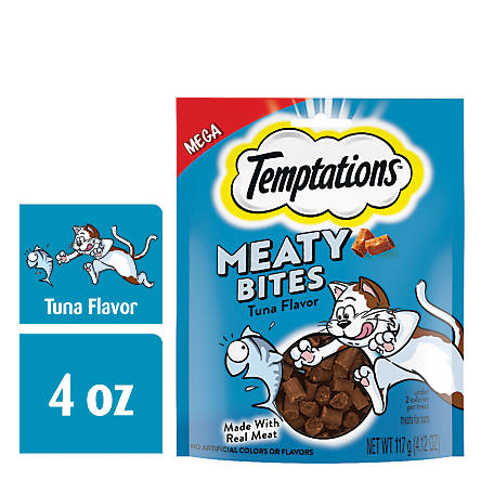 Temptations Meaty Bites, Soft and Savory Cat Treats, Tuna Flavor