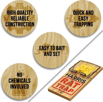 Image showing  Reusable Wooden Rat Traps, 4-Pack