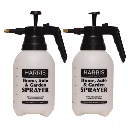 Harris Pump Sprayers for Home Auto and Garden 1.5 L Pack of 2 Handheld Sprayers