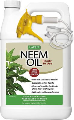 Harris Neem Oil Spray for Plants, Cold Pressed Ready to Use (128 oz.), NEEM-128RTU