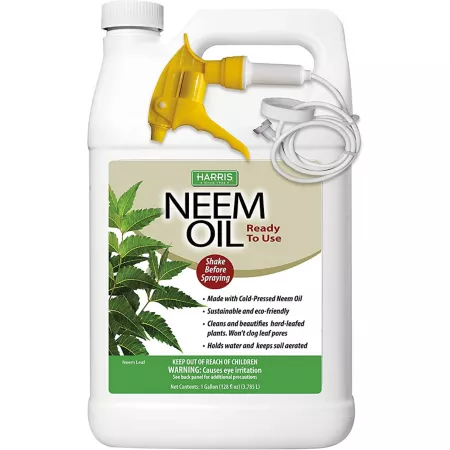 Harris 1 gal Neem Oil Spray for Plants Cold Pressed Ready to Use Plant Insect & Disease Control