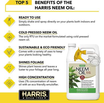 Image showing  1 gal. Neem Oil Spray for Plants, Cold Pressed Ready-to-Use
