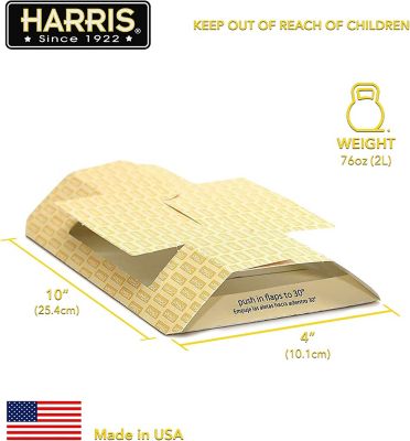 Image showing 5 th Harris Spider Glue Traps, Pesticide Free, Kills Brown Recluse, Hobo Spider, Black Widow & More, 3-Pack, 6 Traps Total