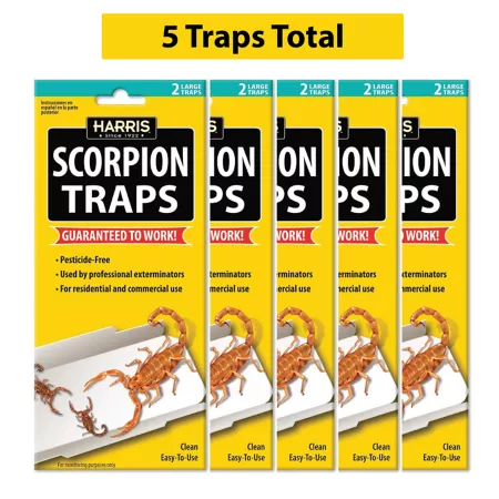 Harris Scorpion Glue Traps with Irresistible Lure Pesticide Free 5 Pack 10 Traps Total Insect Traps