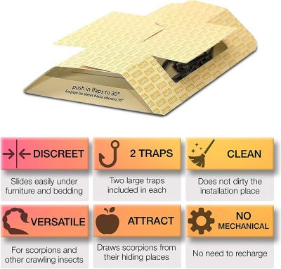 Image showing  Scorpion Glue Traps with Irresistible Lure, Pesticide Free, 5-Pack, 10 Traps Total