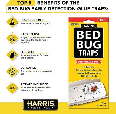 Image showing  Bed Bug Traps for Early Detection & Monitoring, 4-Pack, 16 Traps Total