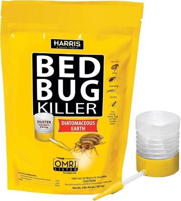 Harris Bed Bug Killer, Diatomaceous Earth (4 lb. with Duster Included Inside the Bag)