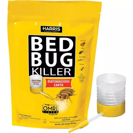 Harris 4 lbs Bedbug Killer Diatomaceous Earth Duster Included Inside Bag Insecticides