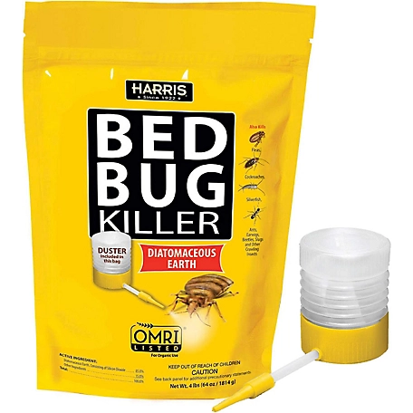 Harris Bed Bug Killer, Diatomaceous Earth (4 lb. with Duster Included Inside the Bag)