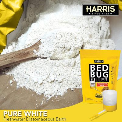 Image showing 7 th Harris 4 lb. Bed Bug Killer, Diatomaceous Earth, Duster Included Inside the Bag