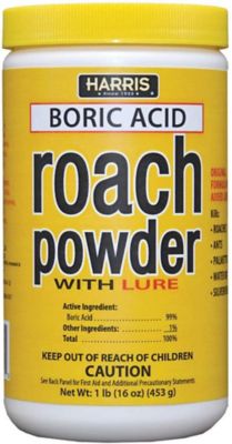 Harris Boric Acid Roach Killer Powder with Lure (16 oz.), BAR-16