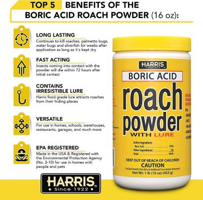 Image showing  16 oz. Boric Acid Roach Killer Powder with Lure