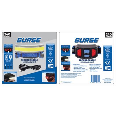 Surge 240 Lumen Rechargeable Headlamp, HHL3100AS