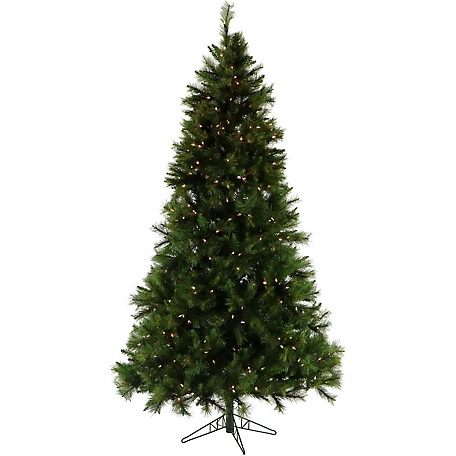 Christmas Time 7.5 ft. Pennsylvania Pine Artificial Christmas Tree with Clear LED String Lighting, CT-PA075-LED