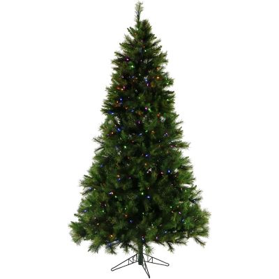Christmas Time 7.5 ft. Pre-Lit Pennsylvania Pine Artificial Christmas Tree with Holiday Soundtrack, Multicolor LED Lights