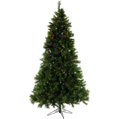 Christmas Time 7.5 ft. Pennsylvania Pine Artificial Christmas Tree, Multi-Color LED String Lighting and Holiday Soundtrack