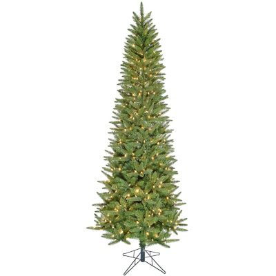 Christmas Time 6.5 ft. Windsor Pine Slim Artificial Christmas Tree with Warm White LED Lights, CT-WD065-LED