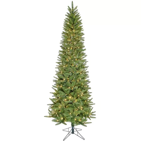 Christmas Time 6.5ft Slim Windsor Pine Artificial Christmas Tree with Warm White LED Lights CT-WD065-LED Artificial Christmas Trees