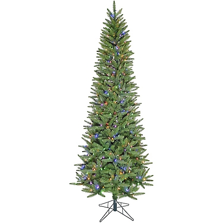 Christmas Time 6.5 ft. Windsor Pine Slim Artificial Christmas Tree with Multi-Color LED Lights, CT-WD065-ML
