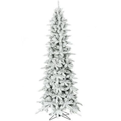 Christmas Time 6.5 ft. Slim White Pine Flocked Christmas Tree, CT-WPS065-NL