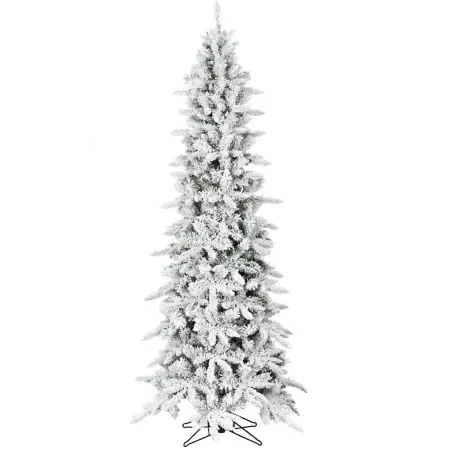 Christmas Time 6.5 ft Thin White Pine Flocked Christmas Tree CT-WPS065-NL Artificial Christmas Trees