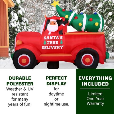 Image showing  6 ft. Outdoor Pre-Lit Pickup Truck Inflatable Christmas Decoration