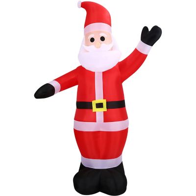 Fraser Hill Farm 10 ft. Pre-Lit Inflatable Santa Christmas Decoration