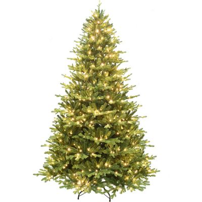 Christmas Time 6.5 ft. Pre-Lit Saint Nicholas Pine Artificial Christmas Tree, Warm White LED Lights